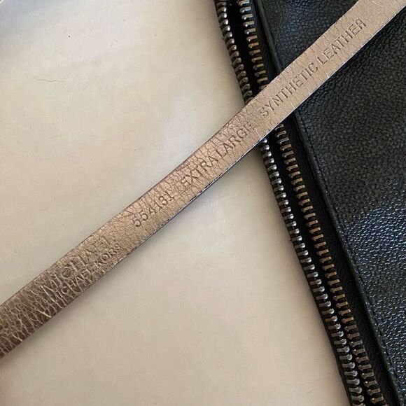 MK Michael Kors Black & Grey Monogram Pull Chain Belt Bag Mini Bag Purse - Picture 9 of 9